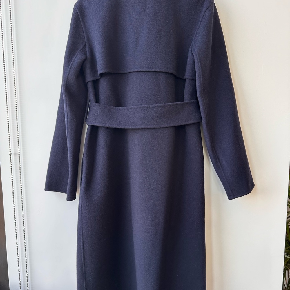 (New) THEORY Belt Wool And Cashmere-Blend Trench Coat - Picture 7 of 7